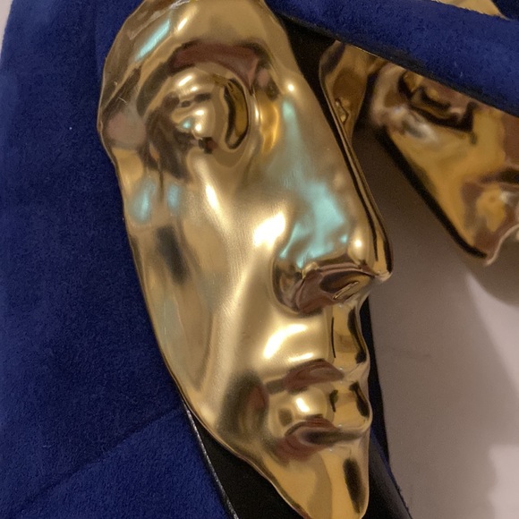 GANOR DOMINIC APOLLO 3D-DETAIL SUEDE PUMPS IN BLUE - Picture 8 of 16